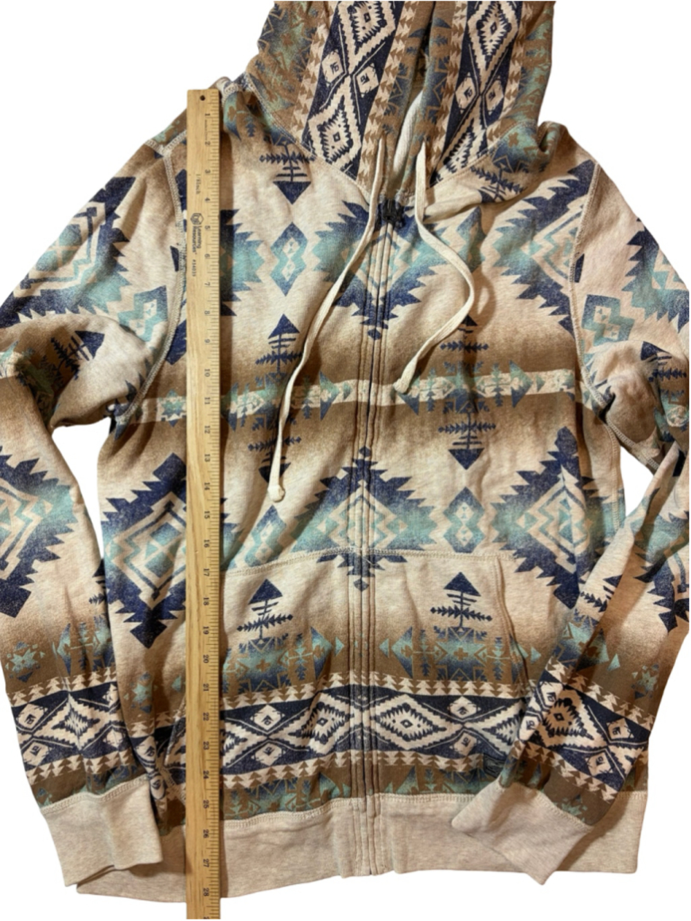 Denim Supply Ralph Lauren Jacket Hoodie Mens Size XL Southwestern Aztec Print - Picture 2 of 7